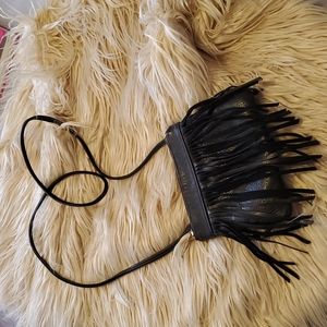 Leather tassle crossbody